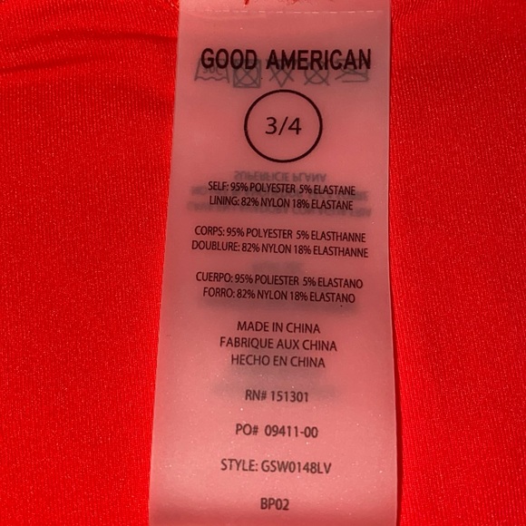 Good American Always Fits Ribbed Bikini Bottom in Poppy Red Size 3/4 (L/XL) - Picture 5 of 8